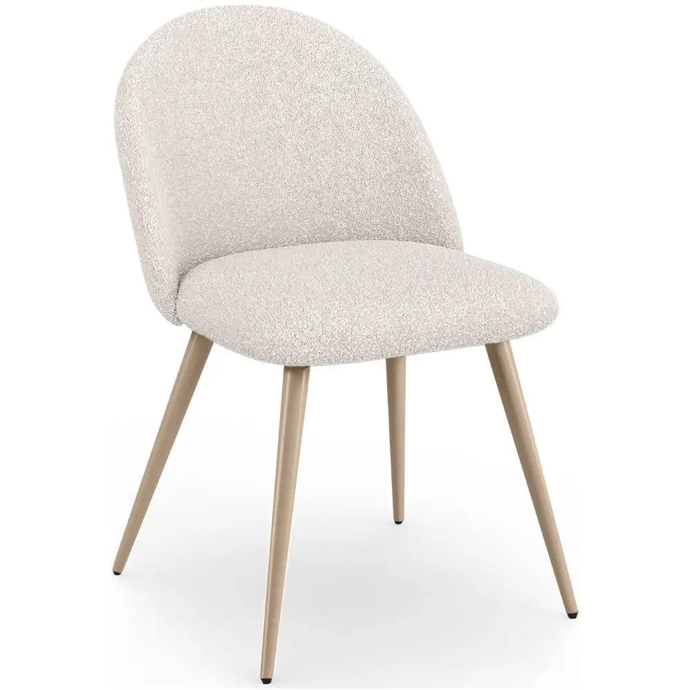  Buy Dining Chair - Upholstered in Bouclé Fabric - Scandinavian Design - Bennett White 60460 - in the EU