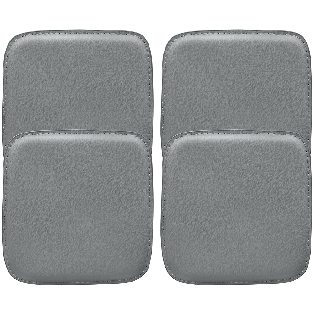  Buy Pack of 4 Magnetic Cushions for Square Bistrot Chair Seat – Faux Leather – Metalix Grey 60464 - in the EU