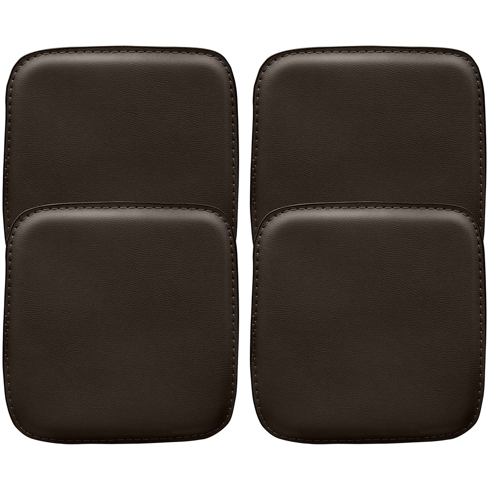  Buy Pack of 4 Magnetic Cushions for Square Bistrot Chair Seat – Faux Leather – Metalix Brown 60464 - in the EU