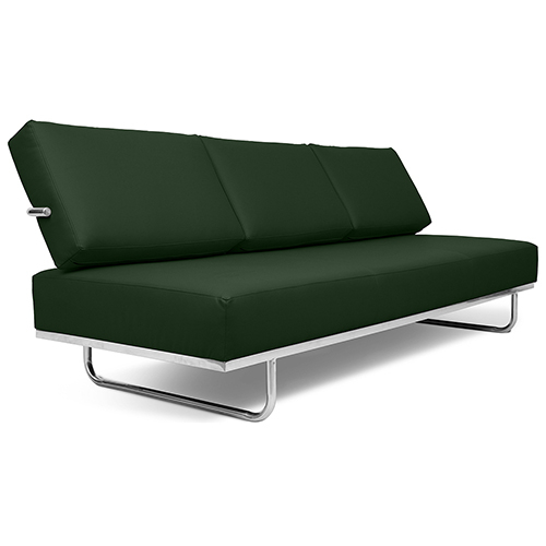  Buy Sofa Bed SQUAR (Convertible) - 3 Seater - Faux Leather Green 14621 - in the EU