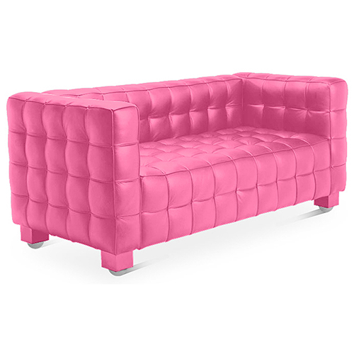  Buy Design Sofa Lukus - 2 seater - Faux Leather Pink 13252 - in the EU