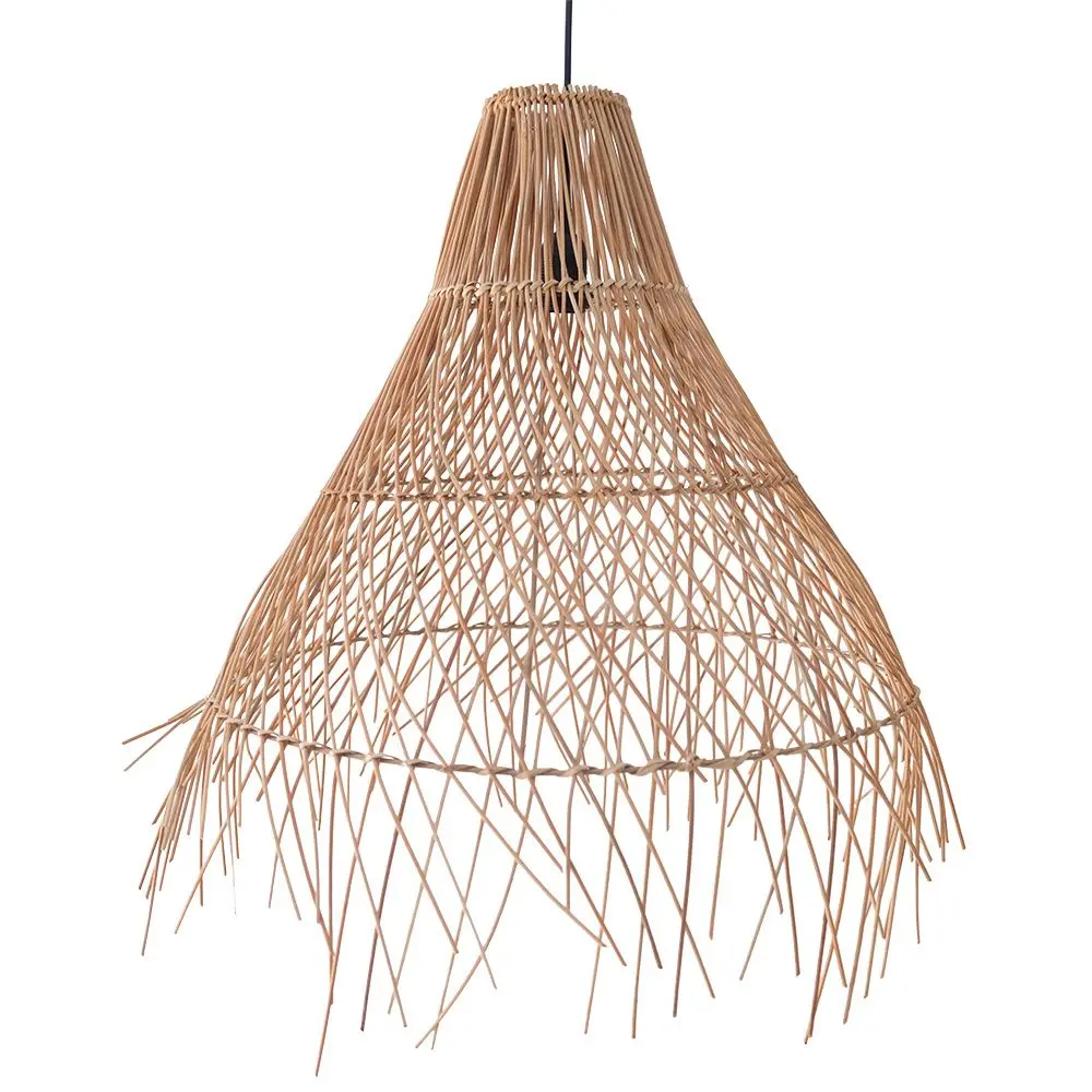 Buy Woven Rattan Pendant Light, Boho Bali Style - Perca Natural 60489 - in the EU