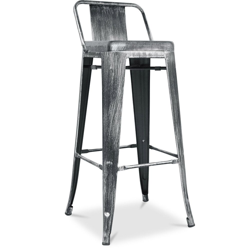  Buy Bar Stool with Backrest - Industrial Design - 76cm - New Edition - Metalix Industriel 60325 - in the EU