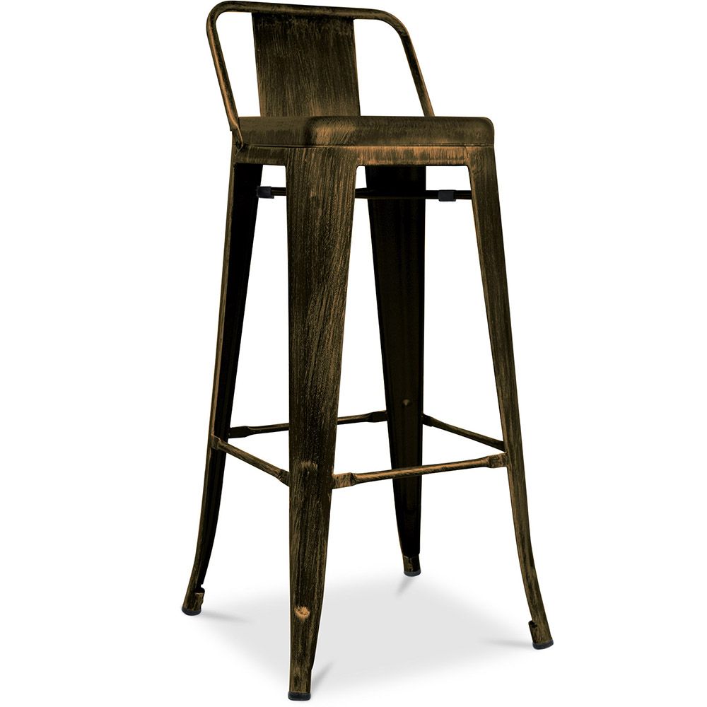  Buy Bar Stool with Backrest - Industrial Design - 76cm - New Edition - Metalix Metallic bronze 60325 - in the EU