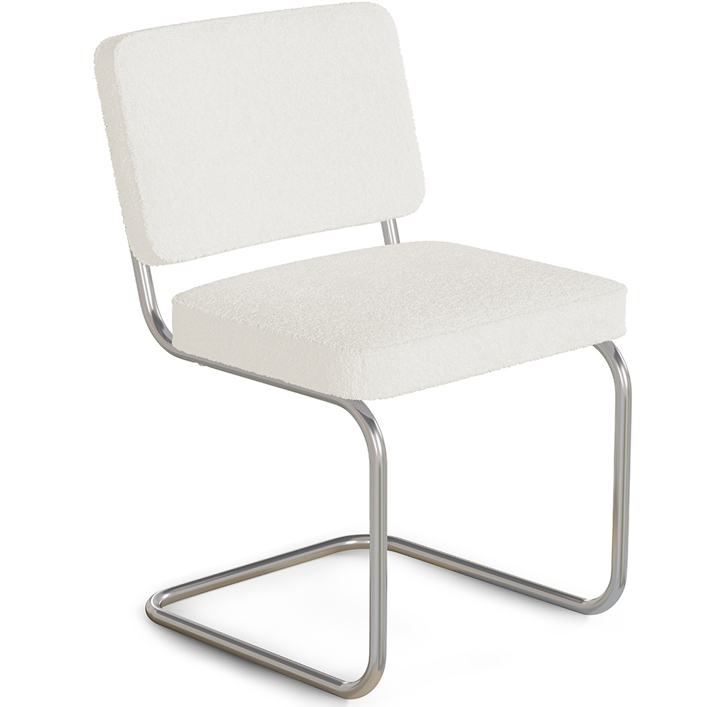  Buy Dining Chair Boucle Design - Nui White 60539 - in the EU