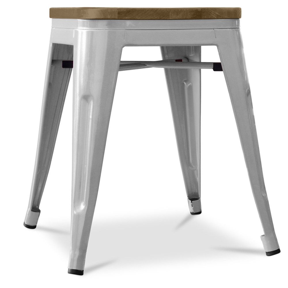  Buy Bistrot Metalix Stool wooden - Metal - 45 cm Light grey 58350 - in the EU