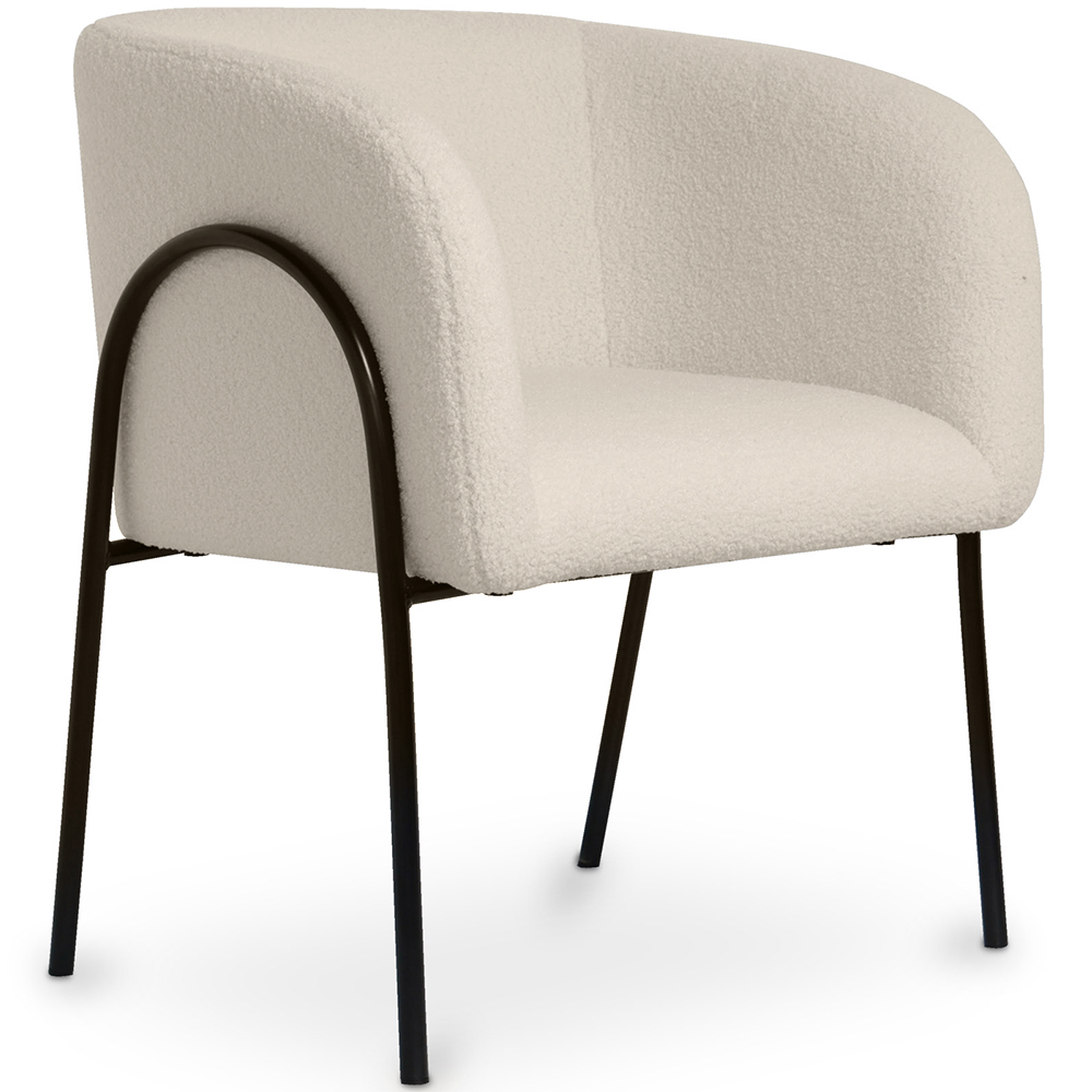  Buy Upholstered Dining Chair - White Boucle - Skye White 60547 - in the EU