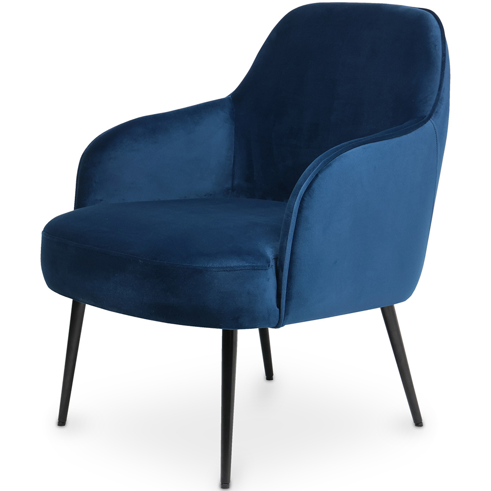  Buy Velvet upholstered Armchair - Jeve Dark blue 60548 - in the EU