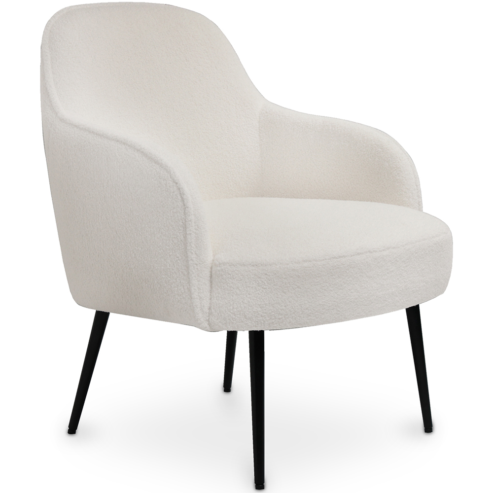 Buy Upholstered Dining Chair - White Boucle - Jeve White 60549 - in the EU