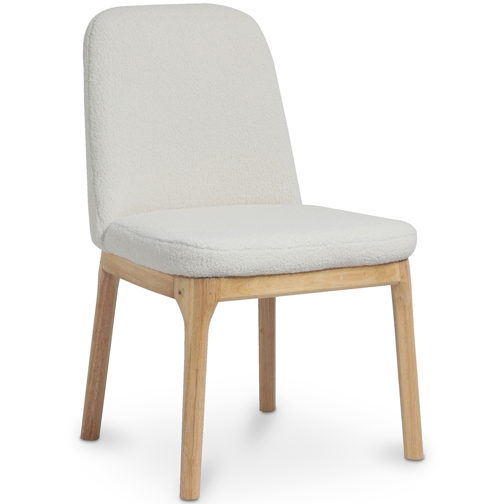  Buy Upholstered Dining Chair - White Boucle - Leira White 60550 - in the EU