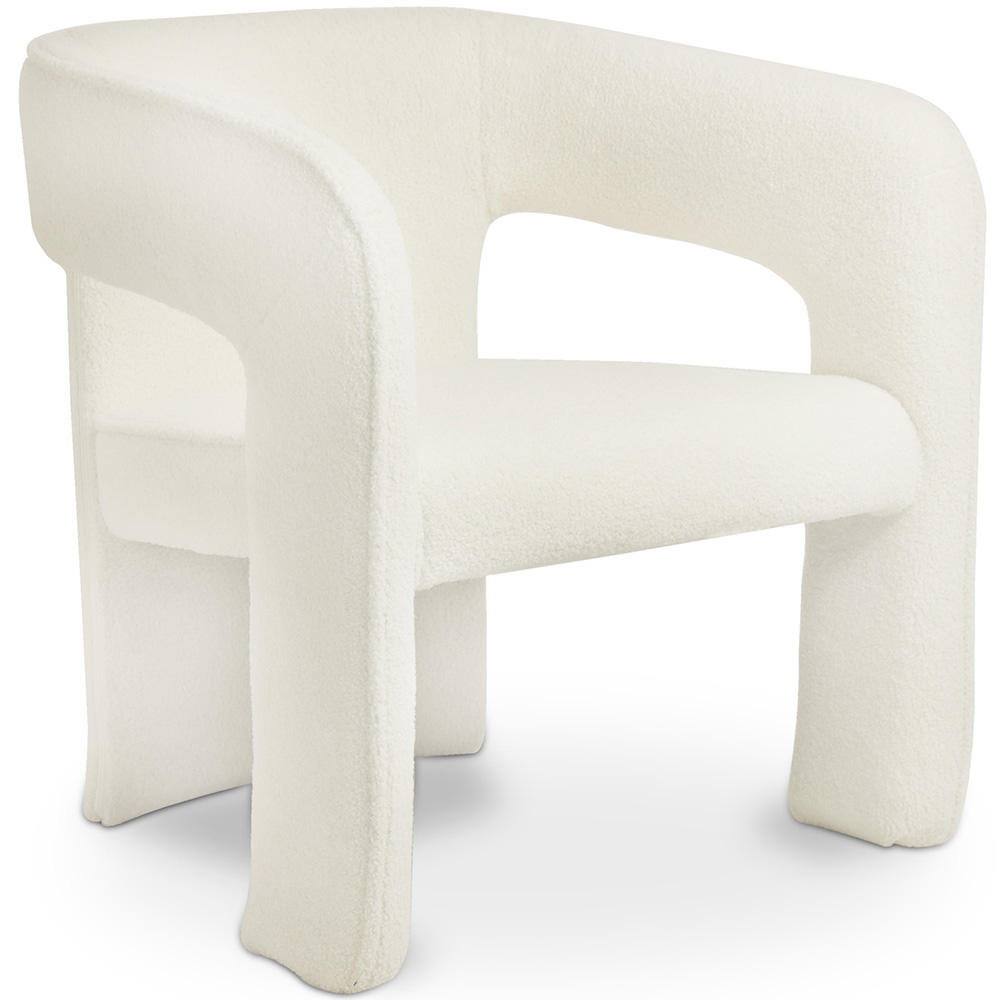  Buy Upholstered Dining Chair - White Boucle - Alexa White 60551 - in the EU