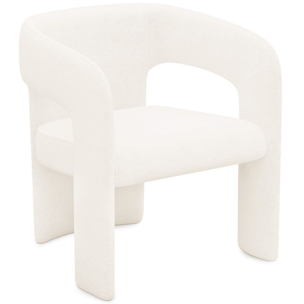  Buy Upholstered Dining Chair - White Boucle - Alexa White 60551 - in the EU