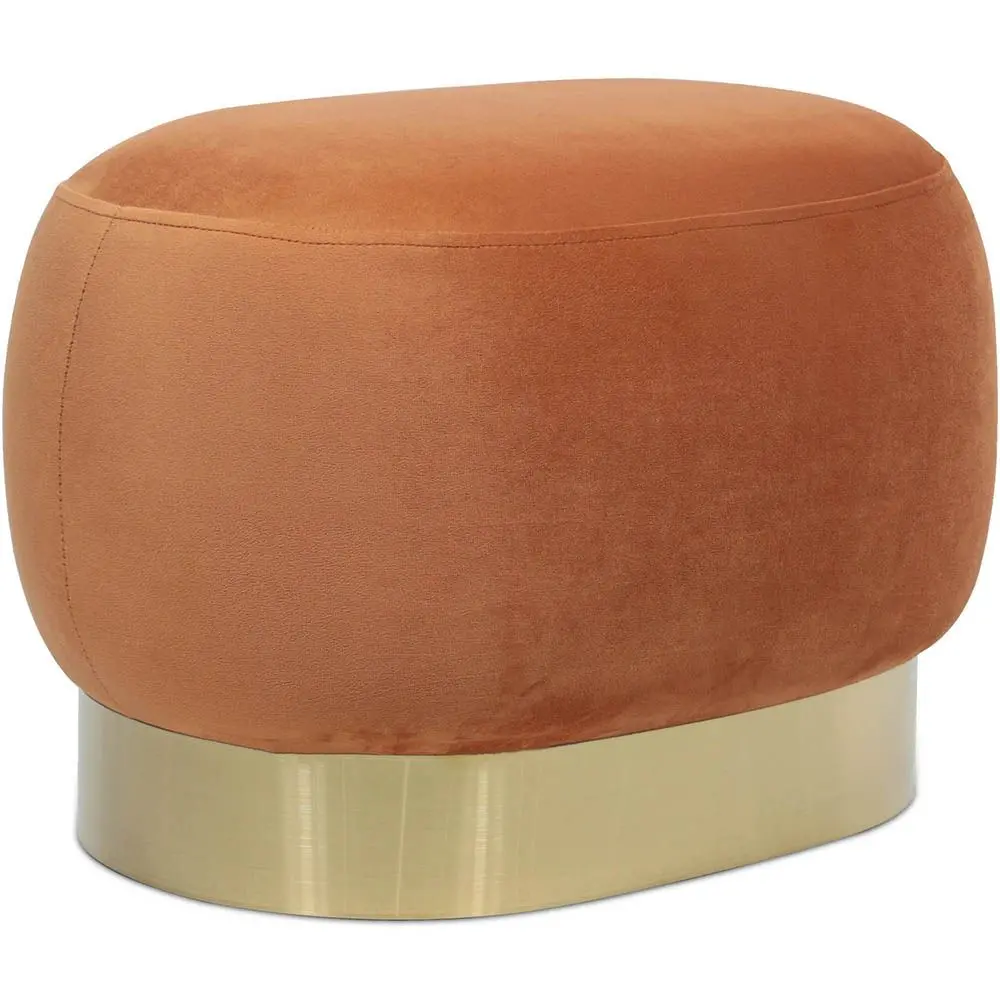  Buy Pouf Luxury Home Foot Rest - Velvet and Metal - Premium Orange 60552 - in the EU