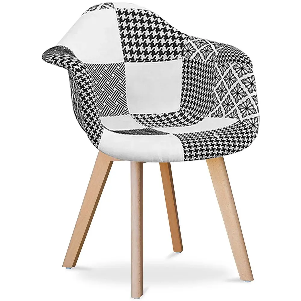  Buy Premium Design Amir chair White And Black - Patchwork  White / Black 60604 - in the EU