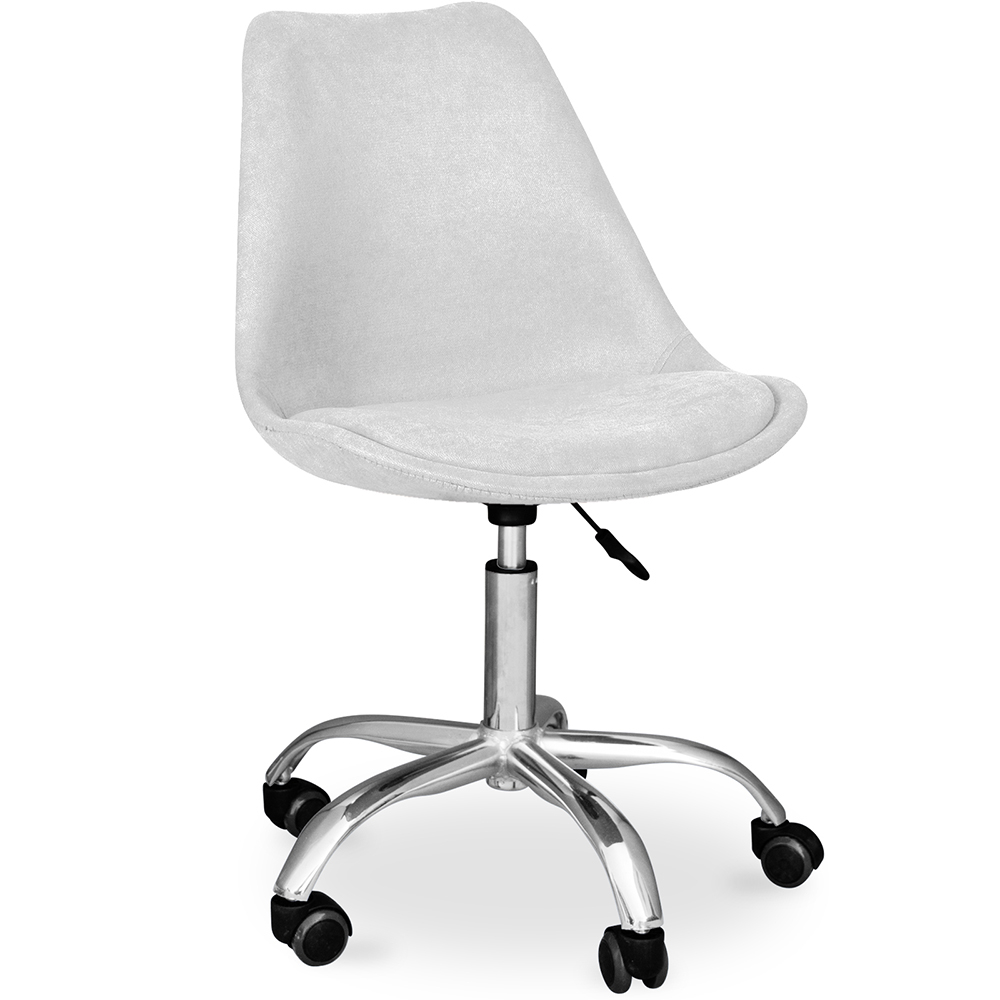  Buy Upholstered Desk Chair with Wheels - Tulipe Light grey 60613 - in the EU