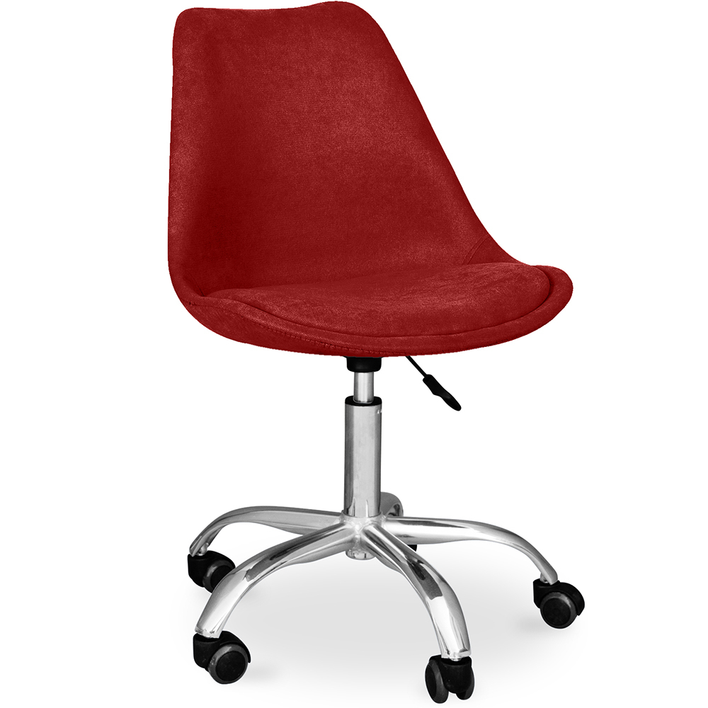  Buy Upholstered Desk Chair with Wheels - Tulipe Red 60613 - in the EU