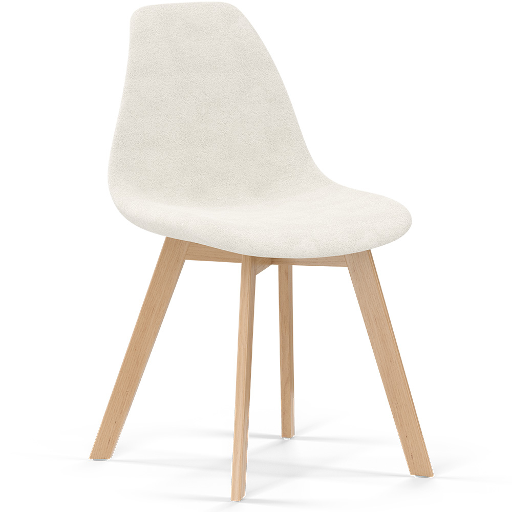  Buy Dining Chair - Bouclé Upholstery - Scandinavian - Brielle White 60619 - in the EU