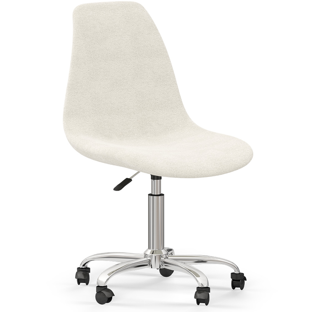  Buy Swivel Office Chair - Bouclé Upholstered - Brielle White 60620 - in the EU
