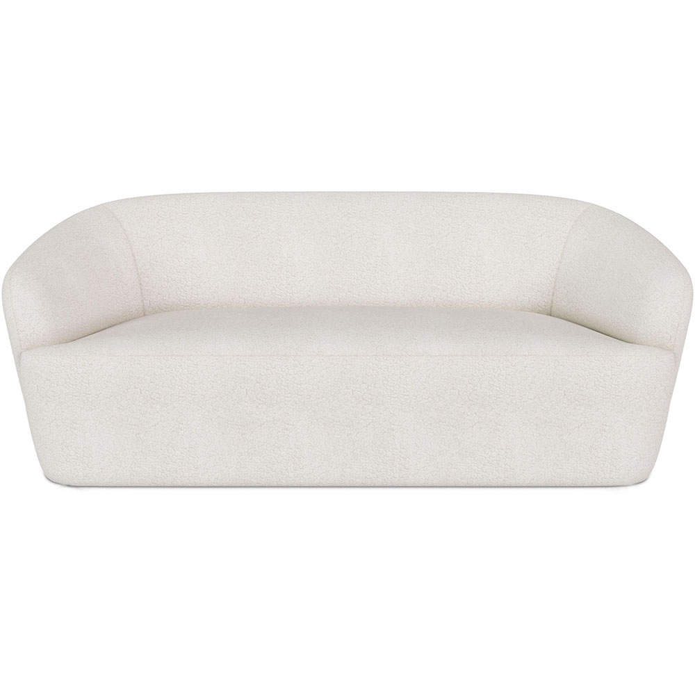  Buy Curved Sofa - 2 Seater - Boucle Fabric - Curva White 60629 - in the EU