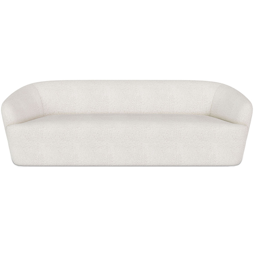  Buy Curved Sofa - 3 Seater - Boucle Fabric - Curva White 60630 - in the EU