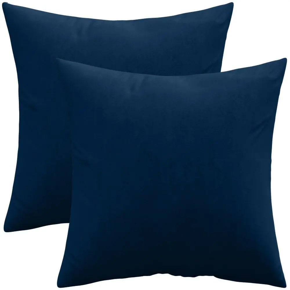  Buy Pack of 2 velvet cushions - cover and filling - Lenay Dark blue 60631 - in the EU
