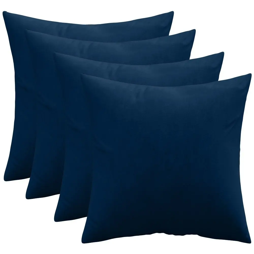  Buy Pack of 4 velvet cushions - cover and filling - Lenay Dark blue 60632 - in the EU