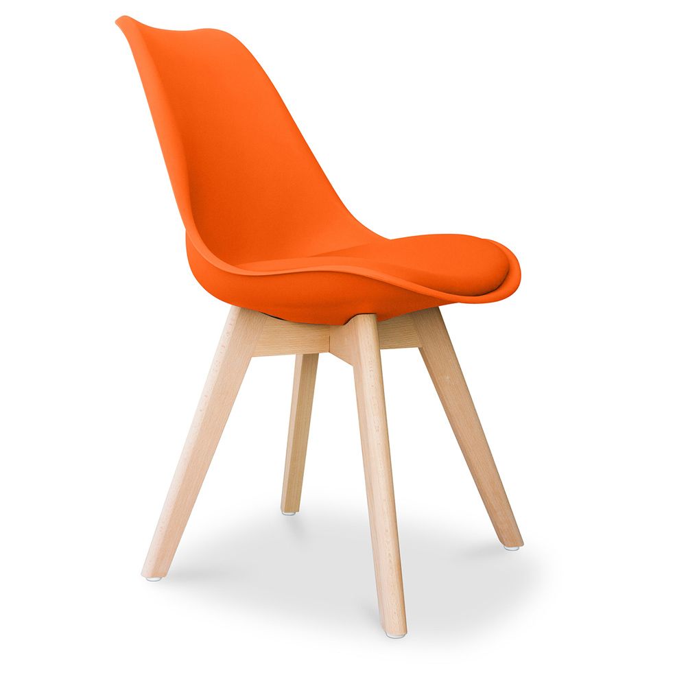  Buy Brielle Scandinavian design Chair with cushion  Orange 58293 - in the EU