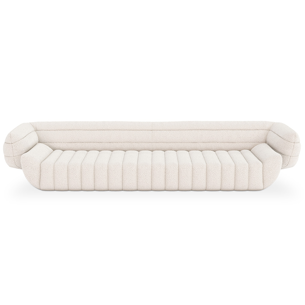  Buy Bouclé Fabric Upholstered Sofa - 4/5 Seats - Lumun White 60656 - in the EU