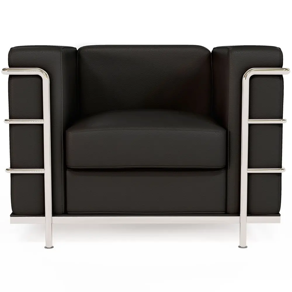  Buy Design Armchair - Upholstered in Vegan Leather - Bour Black 60657 - in the EU