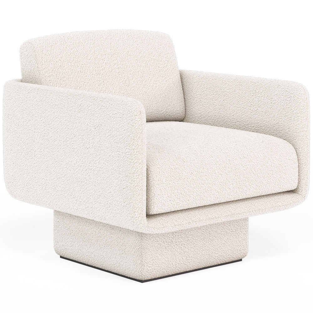  Buy Bouclé Upholstered Armchair - Chair - Ren White 61000 - in the EU