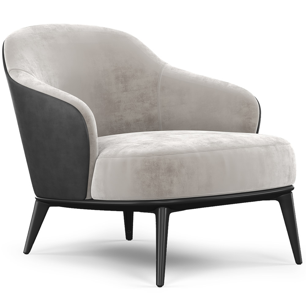  Buy  Velvet Upholstered Armchair - Renaud Light grey 60704 - in the EU