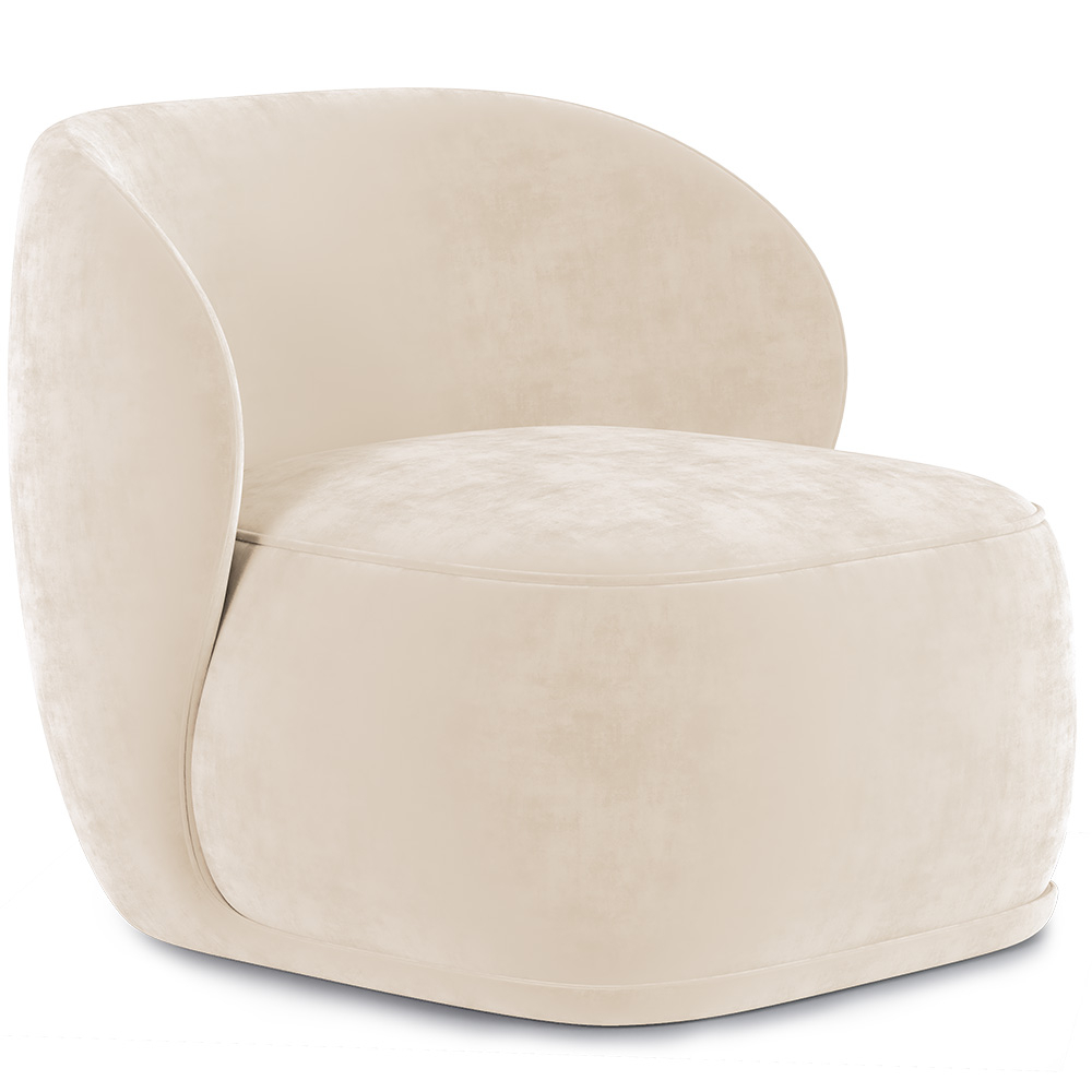  Buy Velvet Upholstered Armchair - Treyton Beige 60702 - in the EU