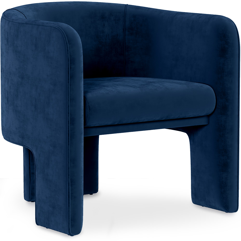  Buy Velvet Upholstered Armchair - Connor Dark blue 60700 - in the EU