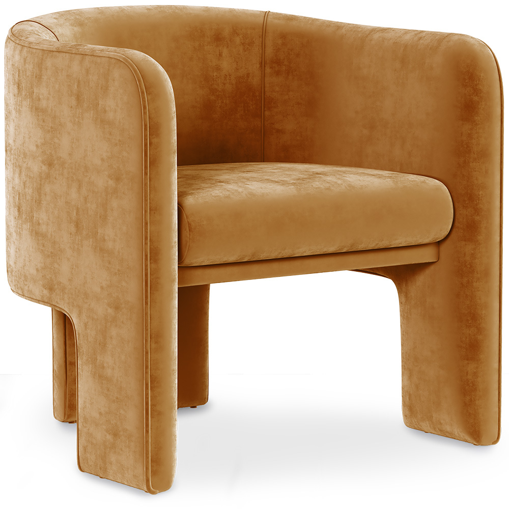  Buy Velvet Upholstered Armchair - Connor Mustard 60700 - in the EU