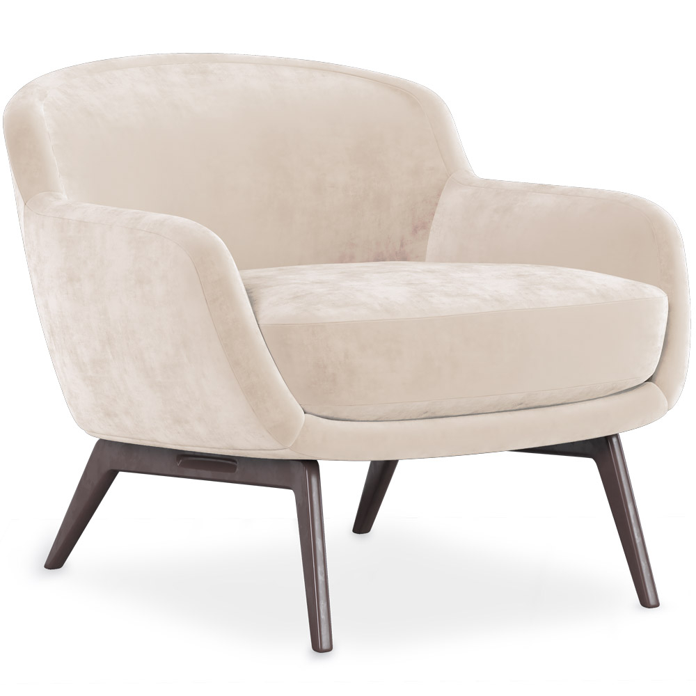  Buy Velvet Upholstered Armchair - Selvi Beige 60694 - in the EU