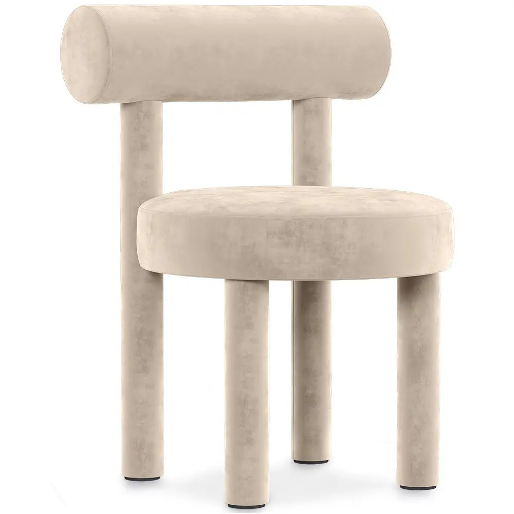  Buy Dining Chair - Upholstered in Velvet - Reece Beige 60708 - in the EU