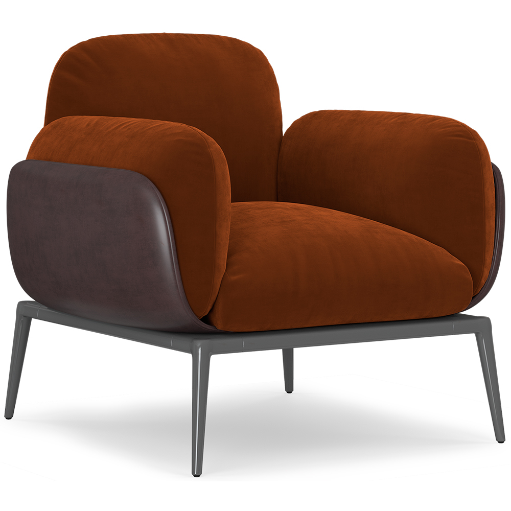  Buy Upholstered Velvet Armchair - Iura Chocolate 60650 - in the EU