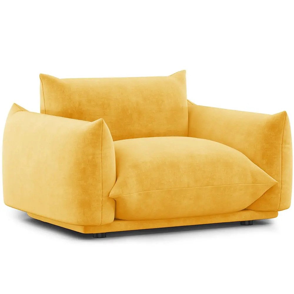  Buy Armchair - Velvet Upholstery - Urana Yellow 61011 - in the EU
