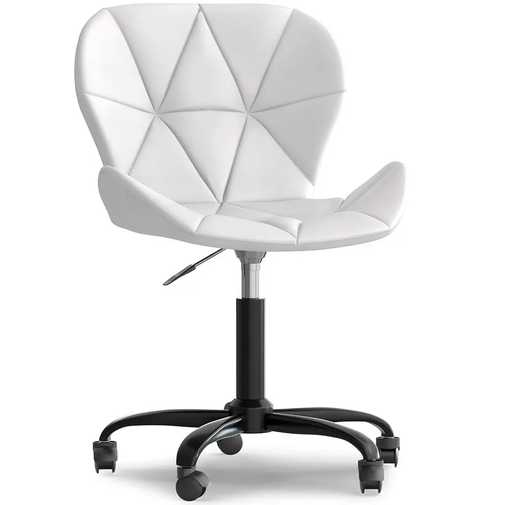  Buy PU Upholstered Office Chair - Black Winka Frame White 61049 - in the EU