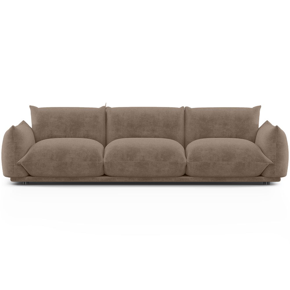  Buy 3-Seater Sofa - Velvet Upholstery - Urana Taupe 61013 - in the EU