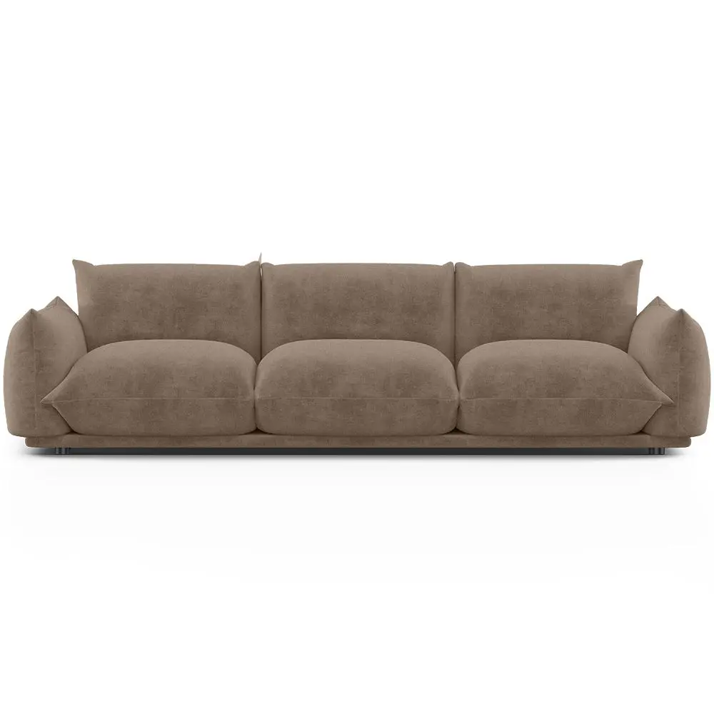  Buy 3-Seater Sofa - Velvet Upholstery - Urana Taupe 61013 - in the EU