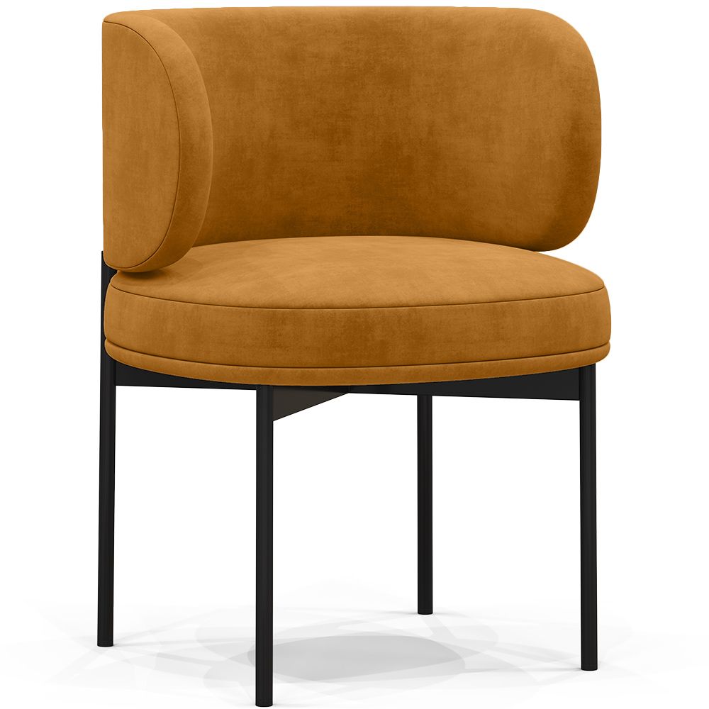  Buy Dining Chair - Upholstered in Velvet - Calibri Mustard 61007 - in the EU