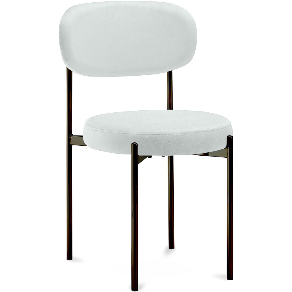  Buy Dining Chair - Upholstered in Velvet - Black Metal - Martha Beige 61003 - in the EU