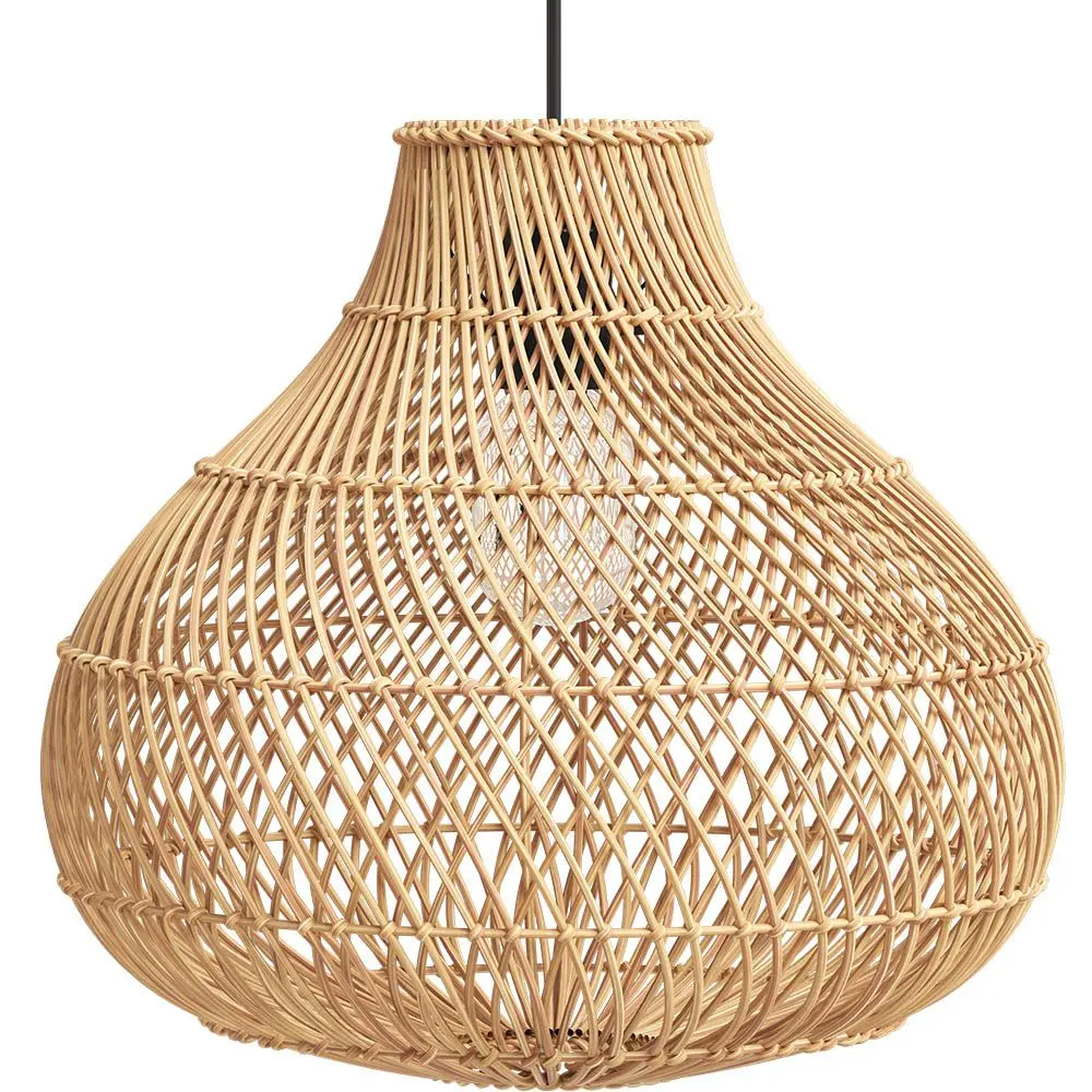  Buy Rattan Ceiling Lamp - Bali Boho Hanging Lamp - Gehe Natural 61136 - in the EU