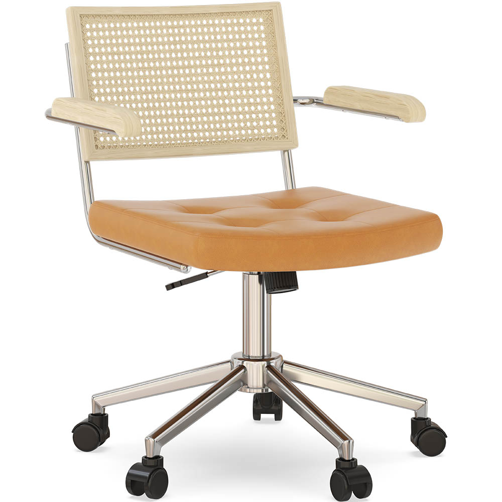  Buy Rattan Office Chair - Swivel - Sembra Brown 61143 - in the EU