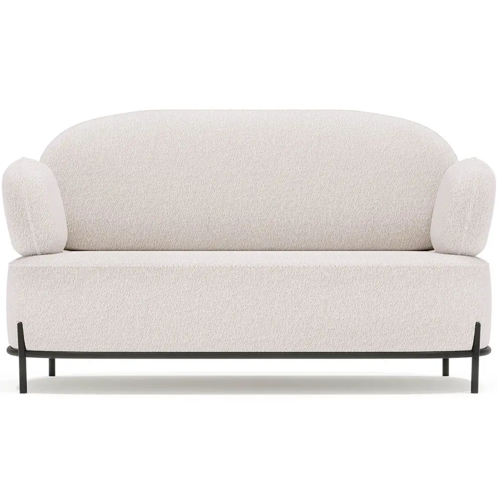  Buy 2/3-Seater Sofa - Upholstered in Bouclé Fabric - Munum White 61155 - in the EU