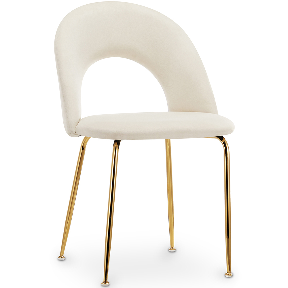  Buy Dining Chair - Upholstered in Velvet - Maeve Cream 61168 - in the EU
