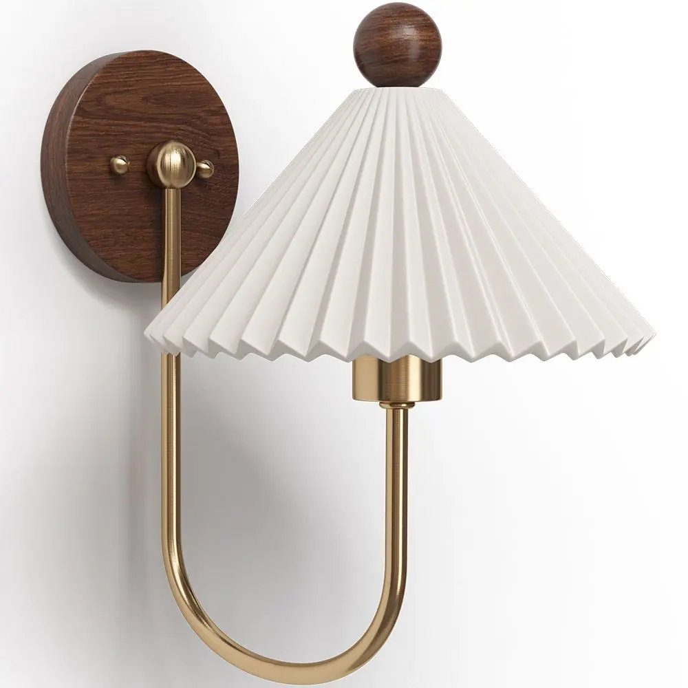  Buy Wall Lamp Aged Gold - Vintage Wall Sconce - Lumivie White 61213 - in the EU