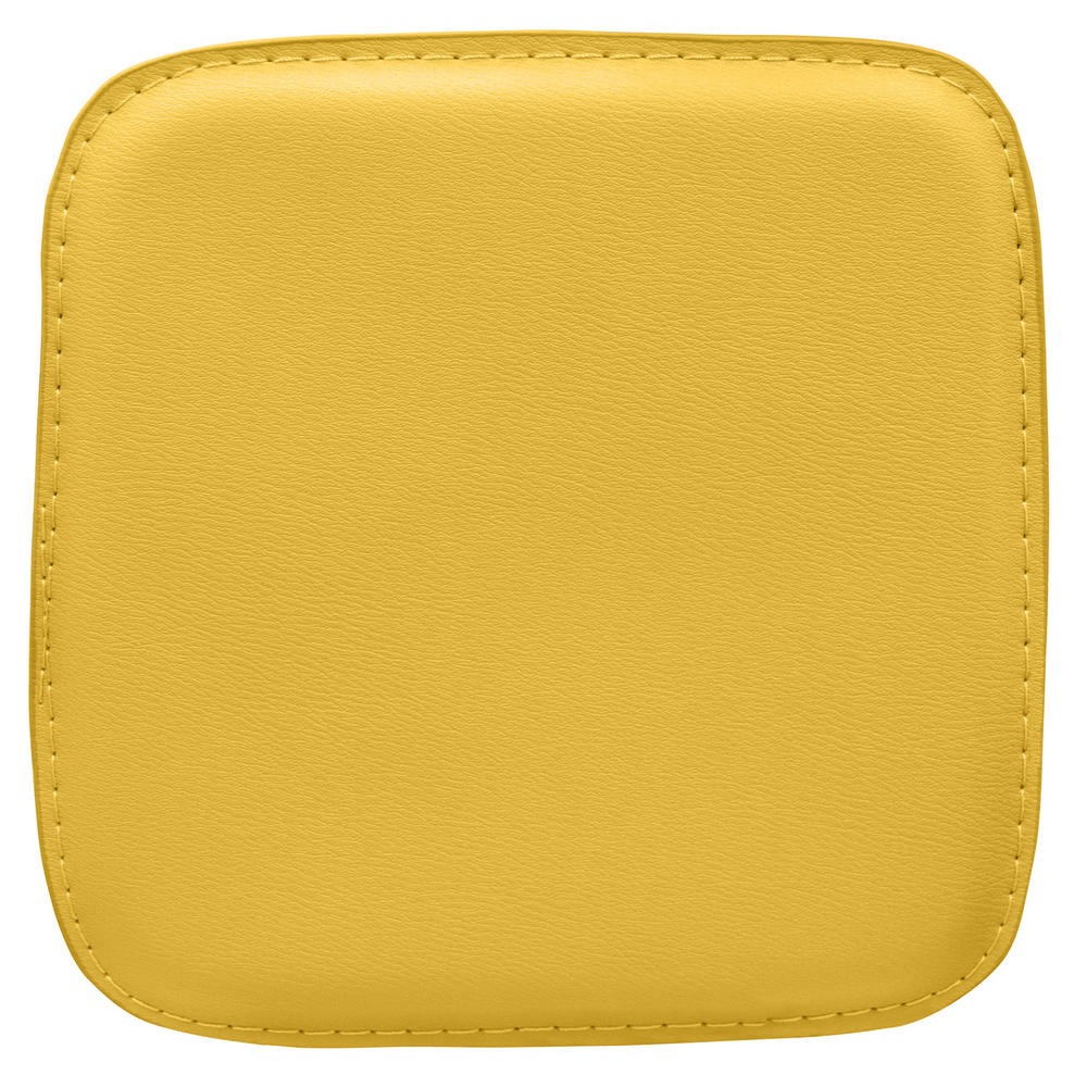  Buy Cushion for Square Stool - Faux Leather - Bistrot  Yellow 61221 - in the EU