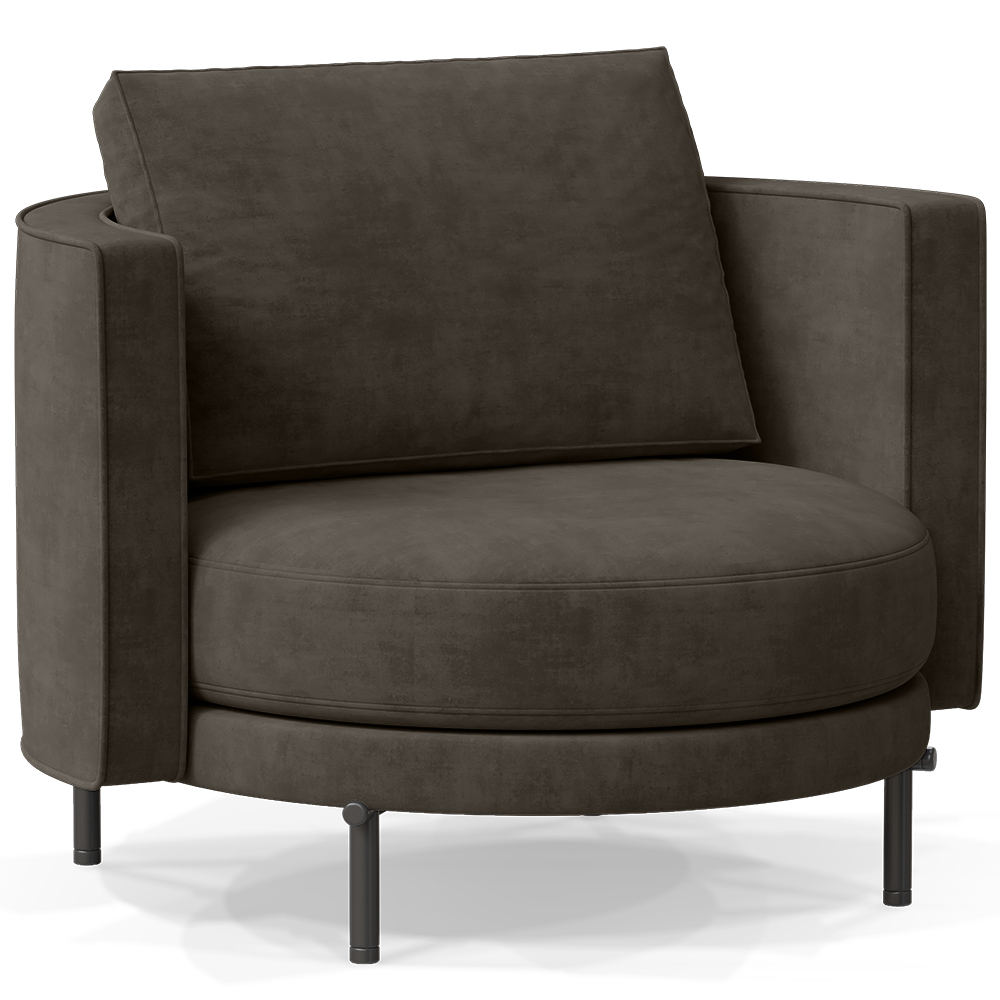  Buy Design Armchair - Velvet Upholstery - Nagar Taupe 60687 - in the EU
